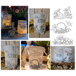 Stickserie - ITH Lichtbeutel Ostermorgen - 3 Motive & 4 Größen